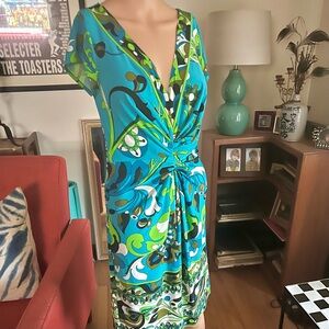 Vintage muse women’s deep v-neck dress
